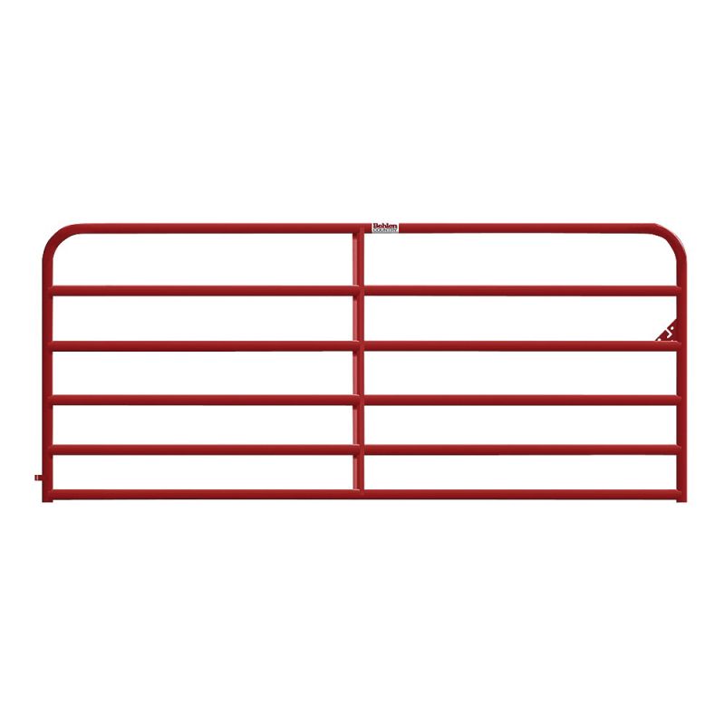 Behlen Country 40120121 Heavy-Duty Gate, 144 in W Gate, 50 in H Gate, 16 ga Frame Tube/Channel, Steel Frame, Red Red