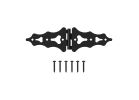 National Hardware N166-011 Ornamental S-Hinge, Steel, Black, Screw Mounting Black