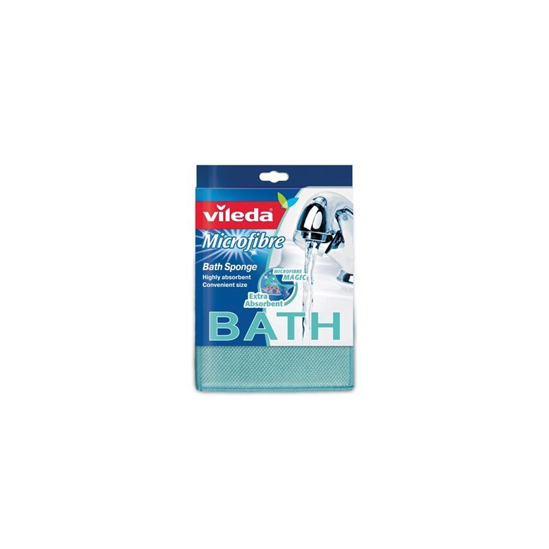 Vileda 144813 Bath Cloth, Microfiber, Blue Blue