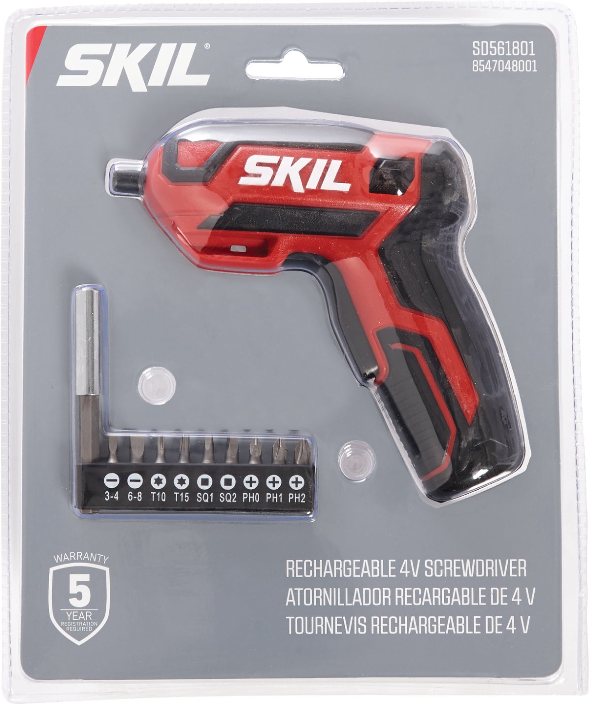Kit SD561801 SKIL Rechargeable 4V Cordless Screwdriver 