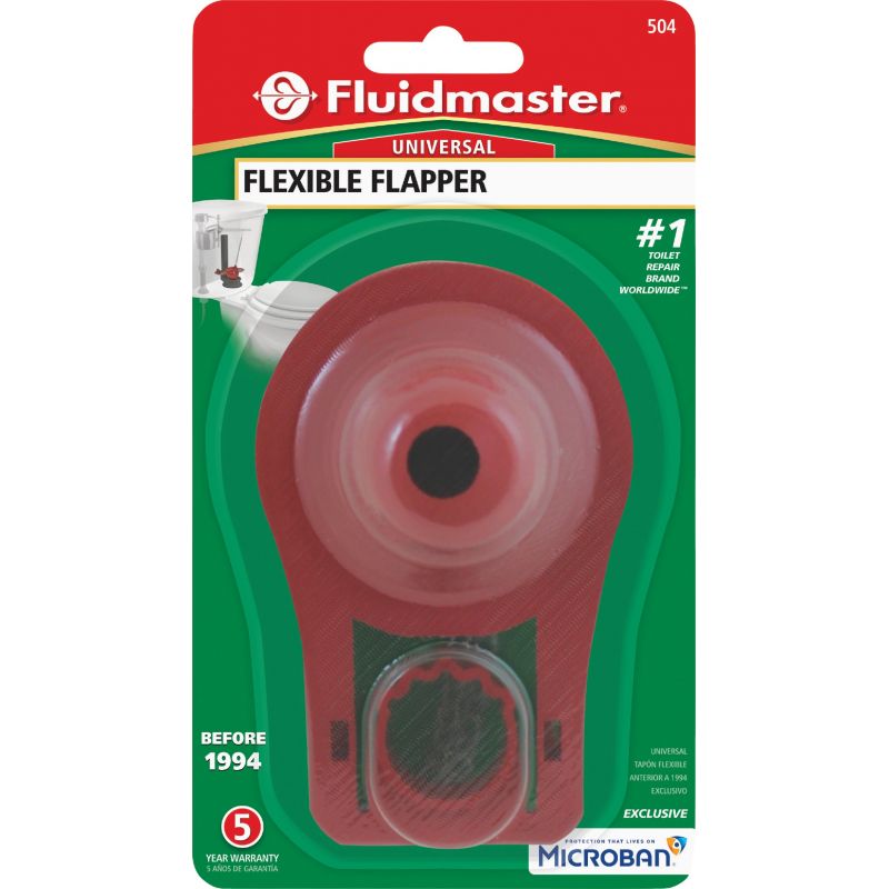 Fluidmaster Universal Chlorine-Resistant Long Lasting Flapper 2 In., Red