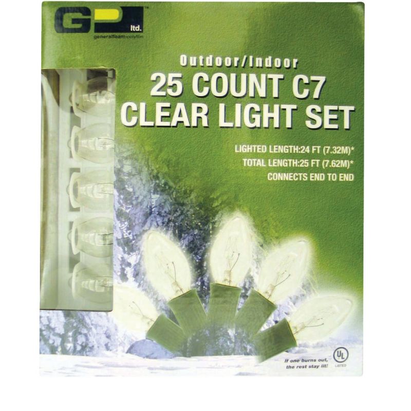 J Hofert Clear 25-Bulb C7 Incandescent Light Set