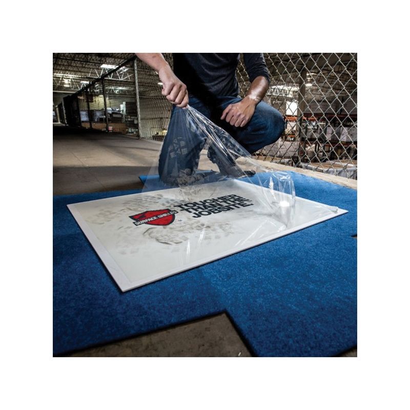 Surface Shields Step N Peel DG30W Reusable Tacky Clean Mat, 31-1/2 in L, 25-1/2 in W, 2 mil Thick, Acrylic/Polyethylene White (Pack of 4)