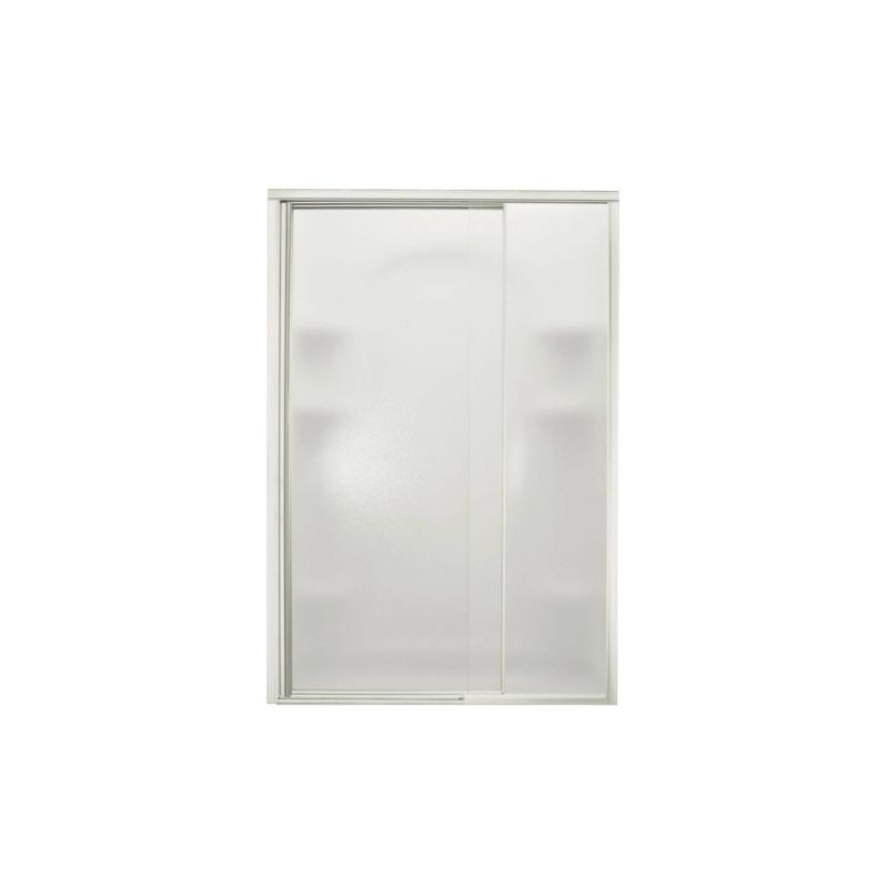 Sterling 1500D-48S Shower Door, Tempered Glass, Textured Glass, Framed Frame, Aluminum Frame