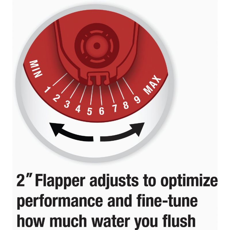 Fluidmaster PerforMAX Universal Water-Saving Flapper 2 In., Red