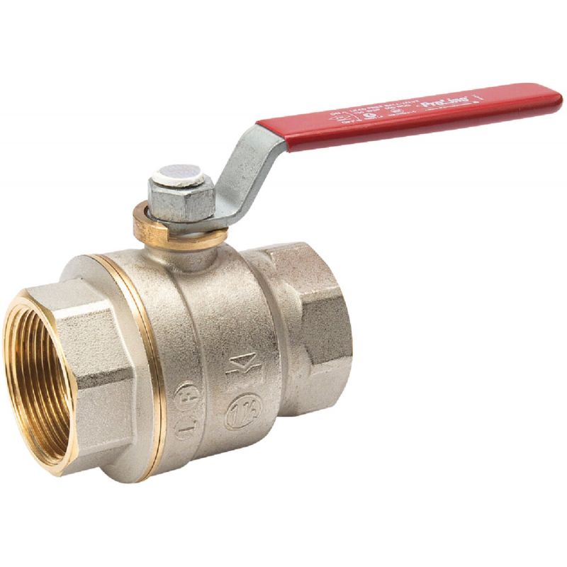 ProLine Low Lead Forged Brass Chrome-Plated Full Port Ball Valve FIP 1-1/2 In. FIP