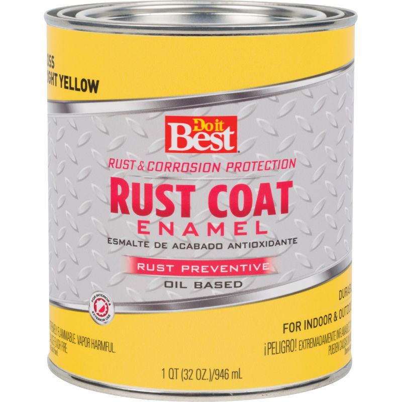 Do it Best Rust Coat Enamel 1 Qt., Bright Yellow