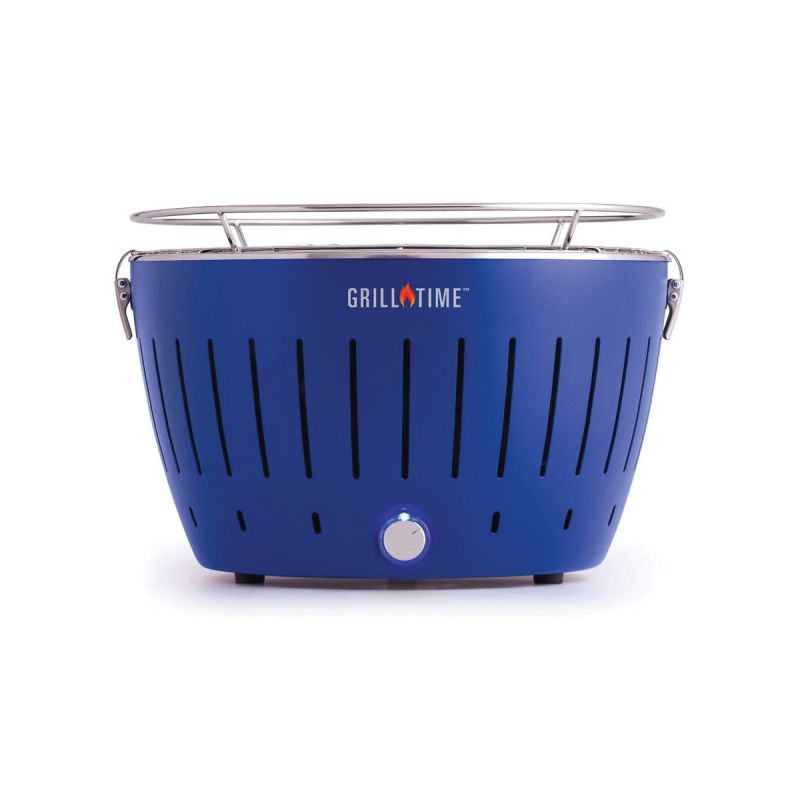 Grill Time TAILGATER GT UPG-B-13 Charcoal Grill, Deep Blue, Steel Body Deep Blue