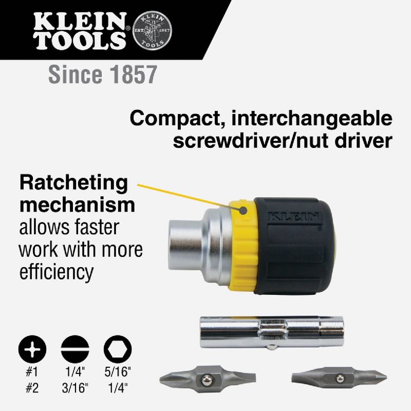 Klein 6-in-1 Ratcheting Screwdriver