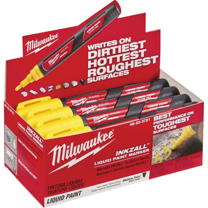 Milwaukee INKZALL Liquid Paint Job Site Marker Yellow