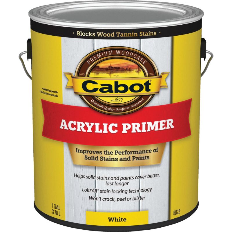 Cabot Problem-Solver 100% Acrylic Exterior Primer White, 1 Gal.