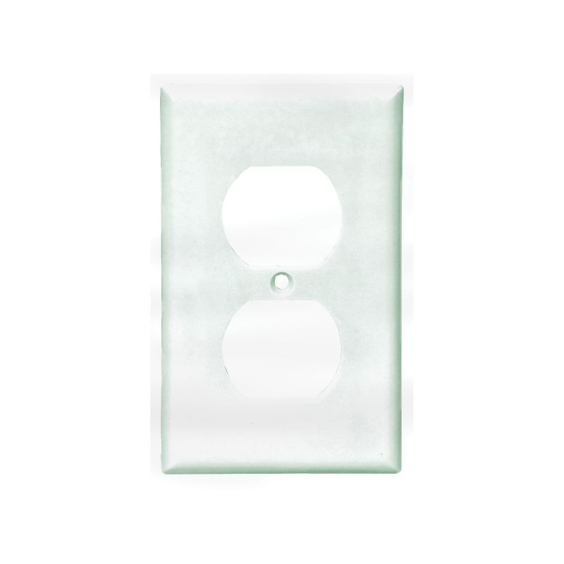 Eaton Wiring Devices 2132W Wallplate, 4-1/2 in L, 2-3/4 in W, 1 -Gang, Thermoset, White, High-Gloss White