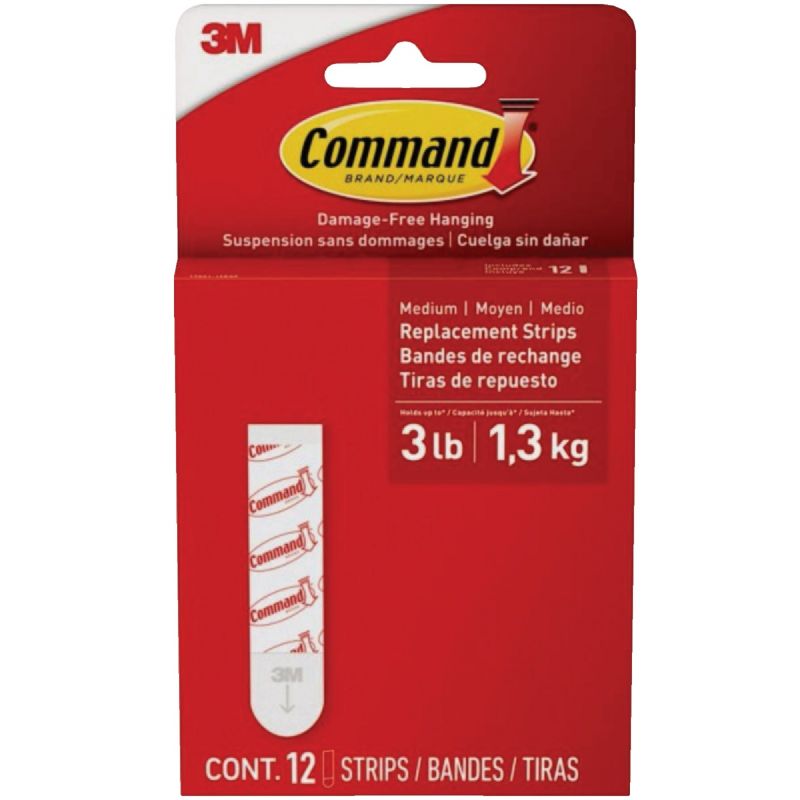 3M Command Medium Adhesive Strip White