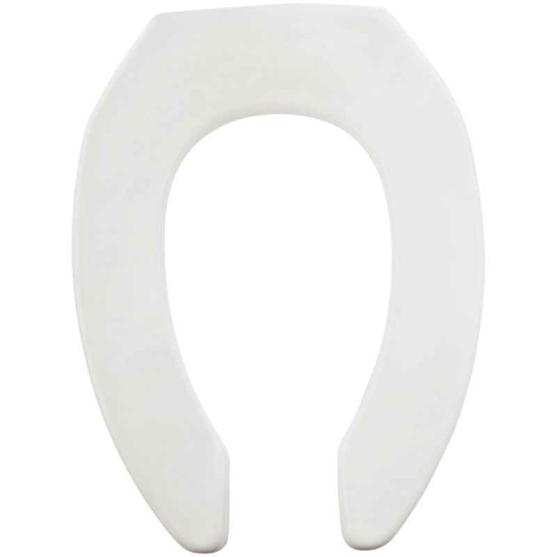 Mayfair Commercial STA-TITE Elongated Open Front Toilet Seat with DuraGuard White