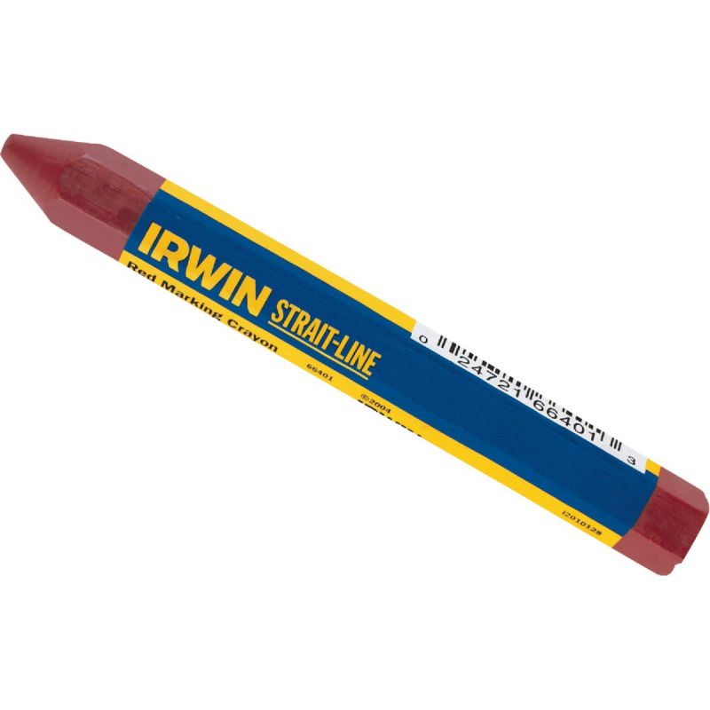 Irwin STRAIT-LINE Lumber Crayon Red (Pack of 12)