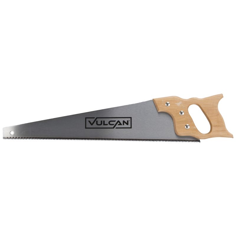 Vulcan JLO-081 Handsaw, 20 in L Blade, 8 TPI TPI, Steel Blade, Wood Handle, Wood Handle 20 In