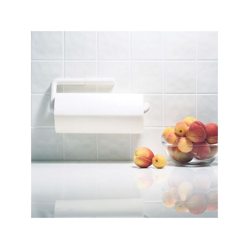 iDESIGN Basic 35001 Paper Towel Holder, 13 in OAW, Plastic, White White
