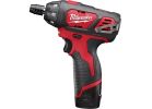 Milwaukee M12 2401-22 Screwdriver Kit, Battery Included, 12 V, 1.5 Ah, 1/4 in Chuck, Hex, Quick-Change Chuck