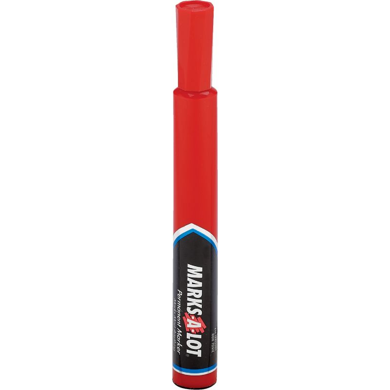 Marks-A-Lot Permanent Ink Marker Red (Pack of 6)