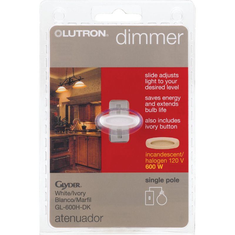 Lutron Glyder Slide Dimmer Switch White Or Ivory