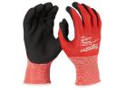 Milwaukee 48-22-8901 Gloves, Unisex, M, 7.2 to 7.5 in L, Nitrile, Red M, Red