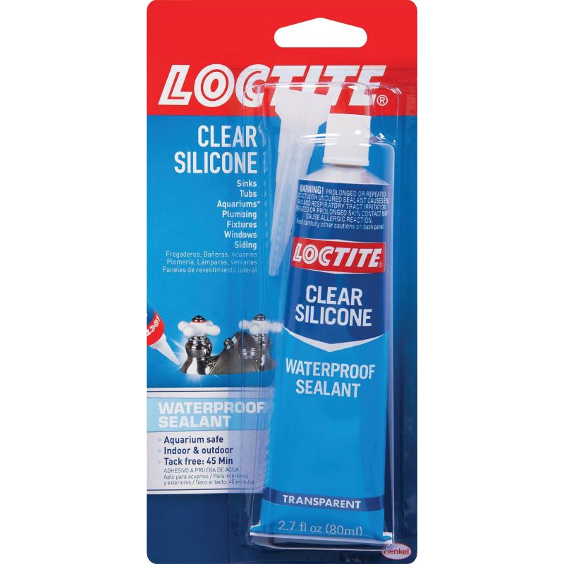 Loctite Clear Silicone Sealant Clear, 2.7 Oz.