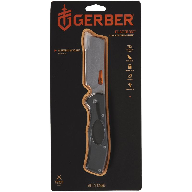 Gerber Flatiron Pocket Knife Black