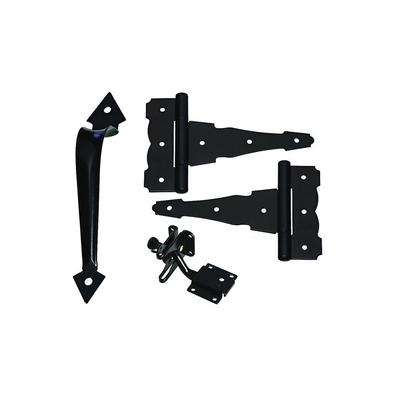 National Hardware DPV878 Series N343-467 Self-Latching Gate Kit, Steel, Black, 1-Piece Black