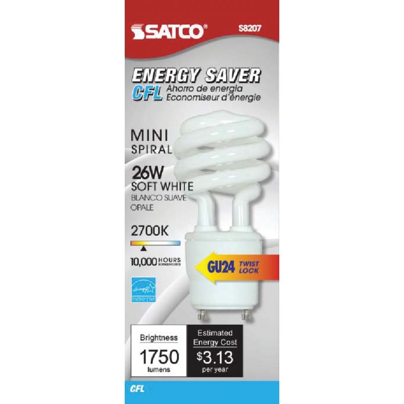 Satco T2 Spiral GU24 CFL Light Bulb