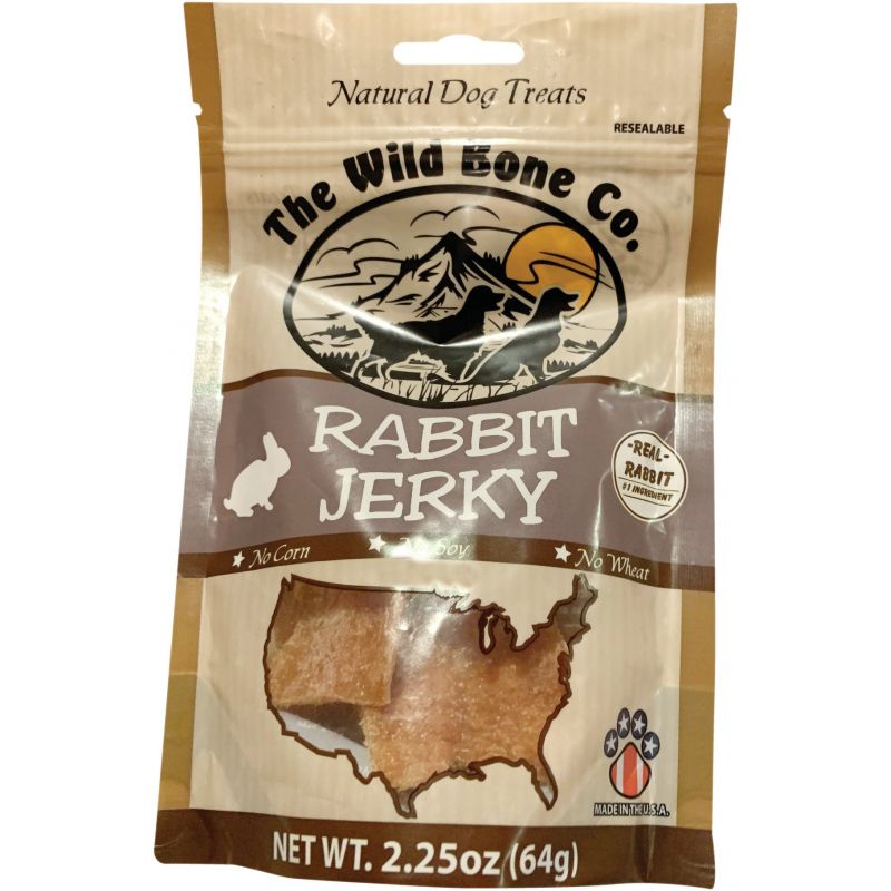 The Wild Bone Company Rabbit Jerky Dog Treat 2.25 Oz.