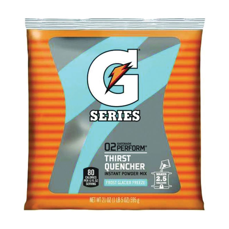 Gatorade 33677 Thirst Quencher Instant Powder Sports Drink Mix, Powder, Glacier Freeze Flavor, 21 oz Pack (Pack of 32)