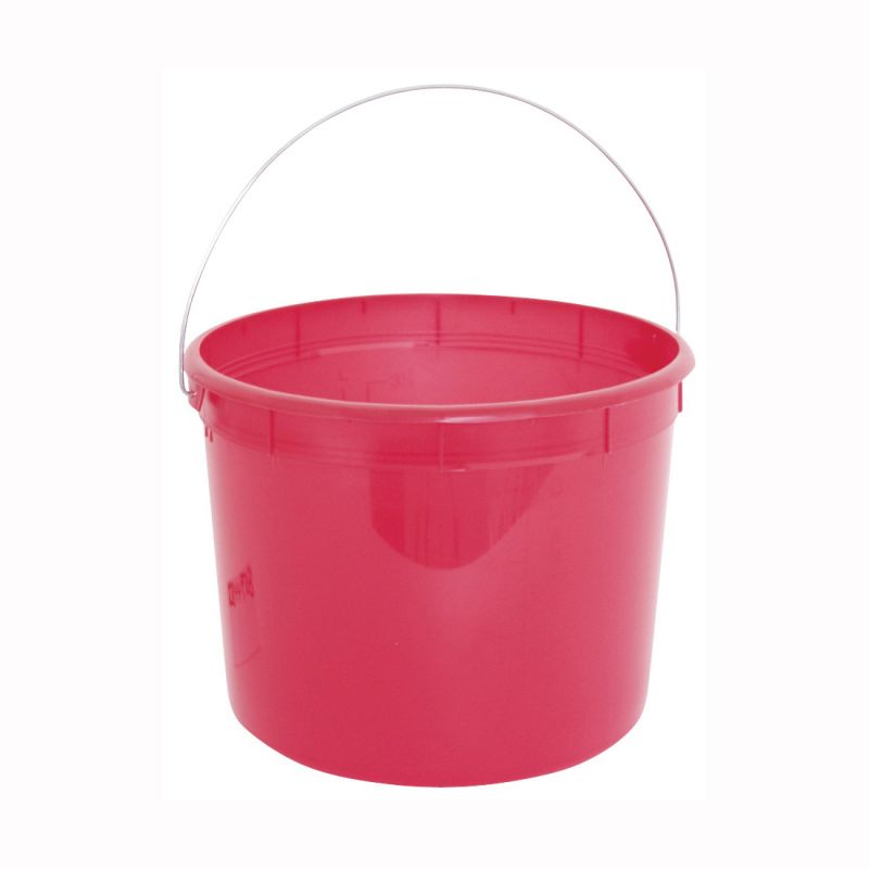 ENCORE Plastics 05160 Paint Pail, 5 qt Capacity, Plastic, Red 5 Qt, Red