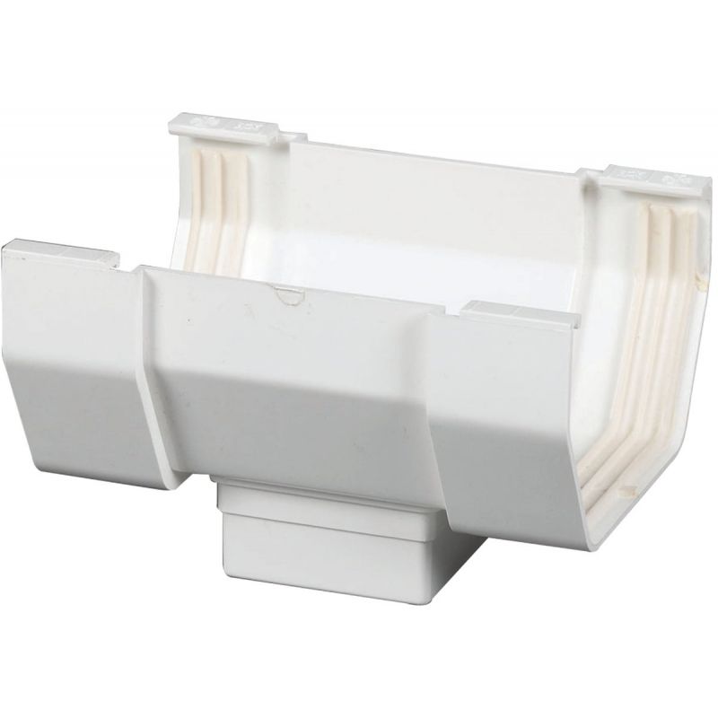 Amerimax Contemporary Gutter Drop Outlet White