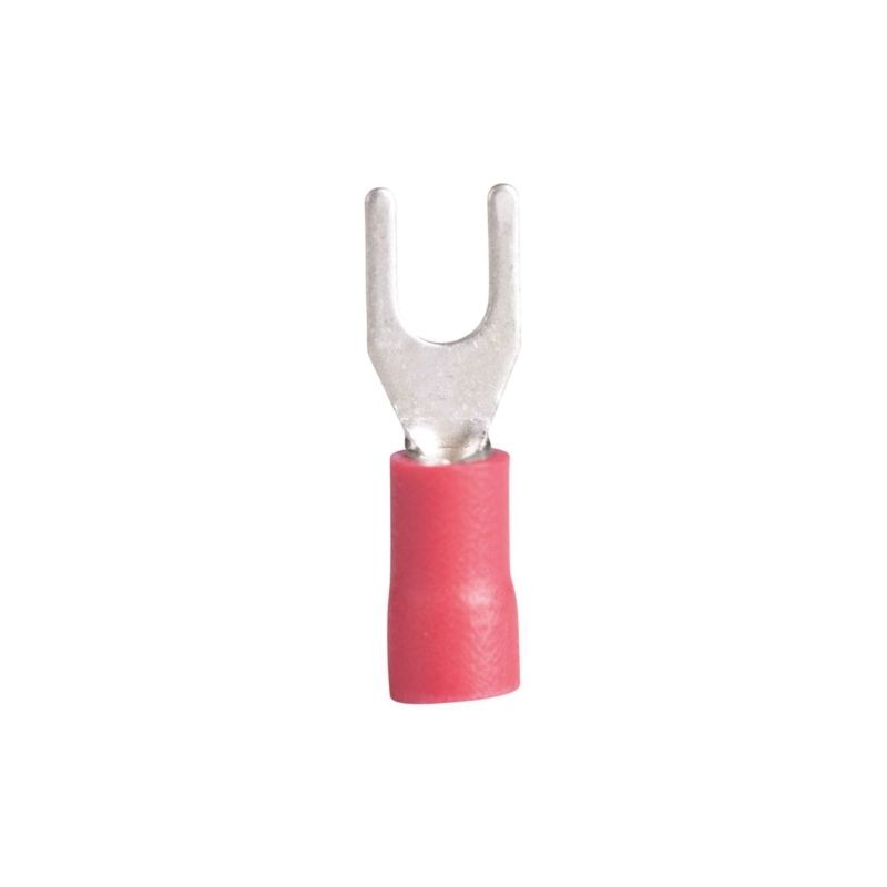 Gardner Bender 10-112 Spade Terminal, 600 V, 22 to 18 AWG Wire, #8 to 10 Stud, Vinyl Insulation, Red Red
