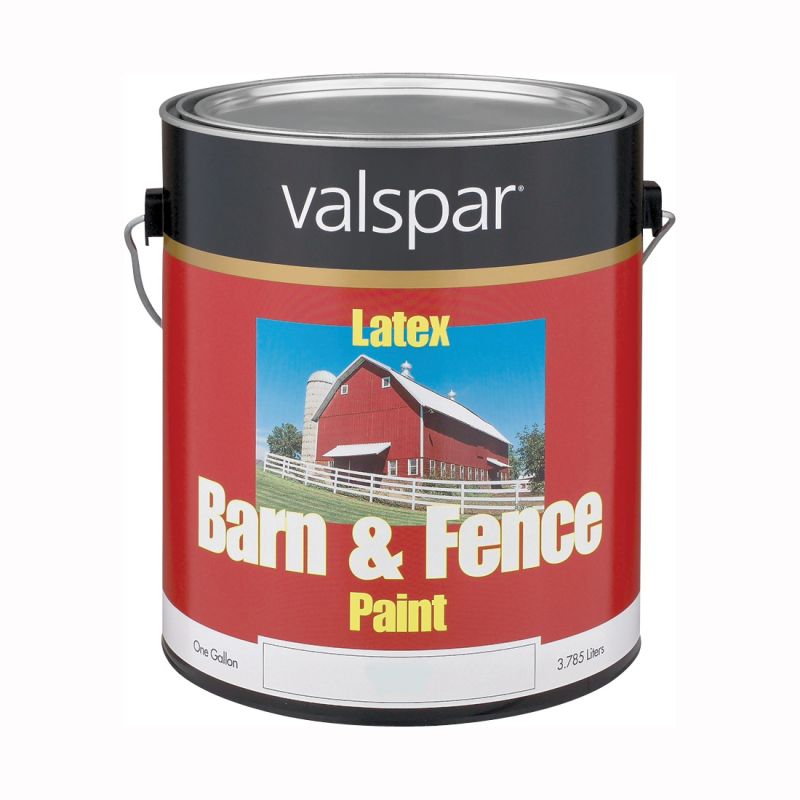 Valspar 018.3121-70.007 Barn and Fence Paint, White, 1 gal White