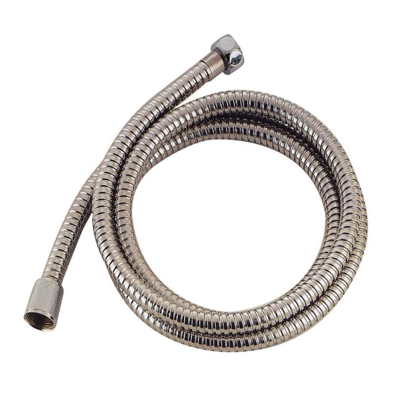 Boston Harbor B42034 Shower Hose with Hex Nut, 7/8 in Connection, 1/2-14 NPSM, G1/2, 72 in L Hose, Stainless Steel Stainless Steel