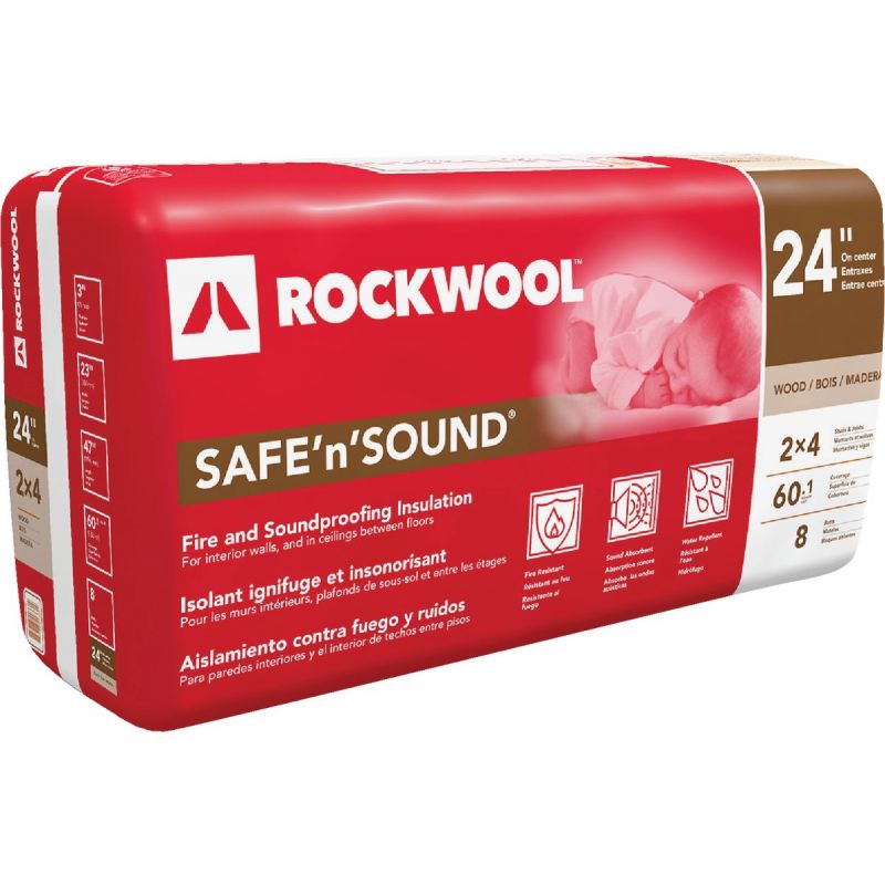 Rockwool Safe&#039;n&#039;Sound Stone Wool Insulation 47 In. X 23 In.