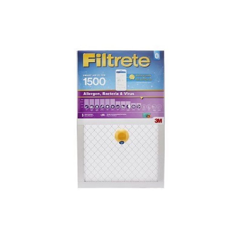 Filtrete S-2002-4 Air Filter, 20 in L, 20 in W, 12 MERV, 1500 MPR (Pack of 4)