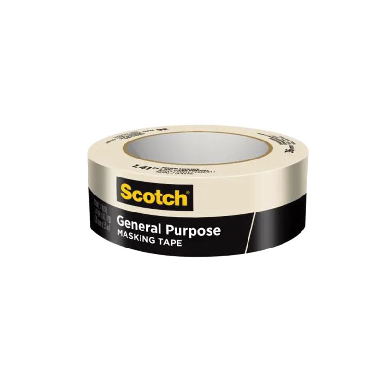 Scotch Greener 2050-48A Masking Tape, 60.1 yd L, 2 in W, Paper Backing, Beige Beige