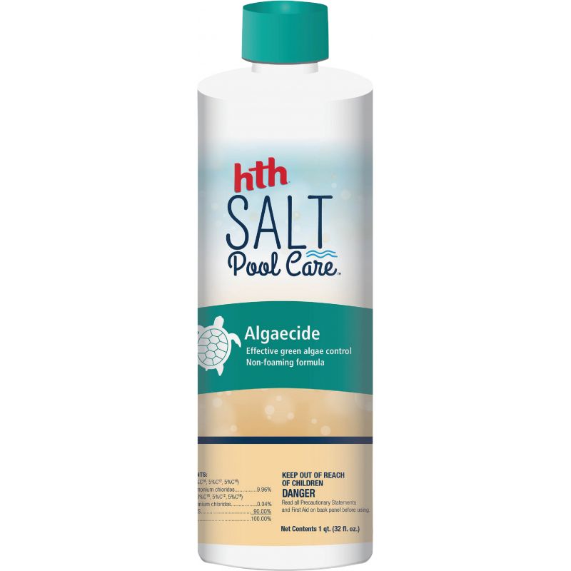 HTH Salt Pool Care Algaecide 1 Qt. (Pack of 4)