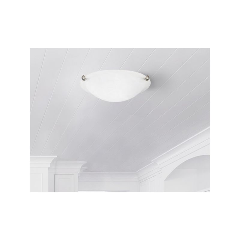 Canarm IFM161651 Flush Mount Ceiling Fixture, 120 V, 180 W, 3-Lamp, Type A Lamp, Steel Fixture, Brushed Pewter Fixture