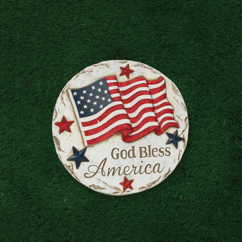 Gerson Spring GIL God Bless America Stepping Stone Assorted (Pack of 6)