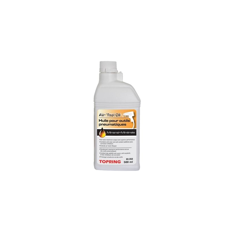 Topring 69.050.12 Air Tool Oil, ISO 32, 500 mL, Bottle Yellow