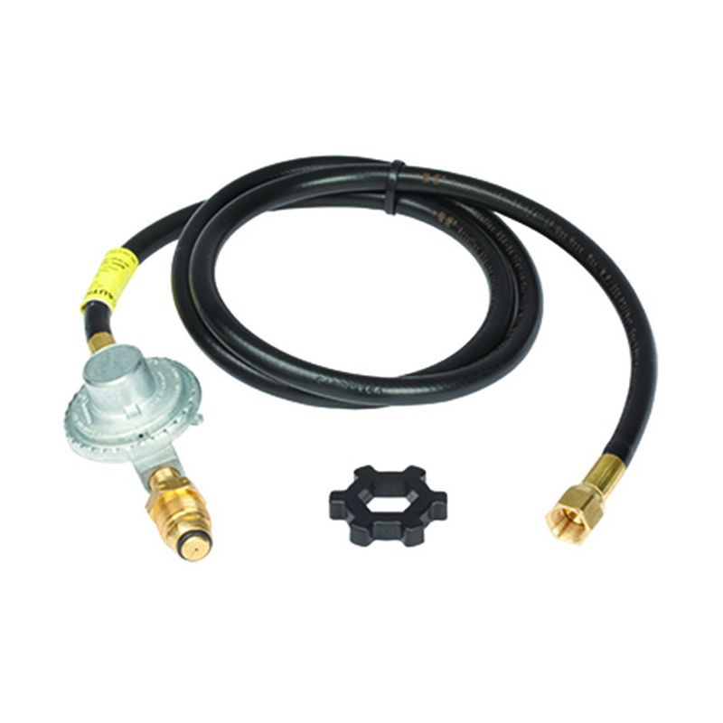Mr. Heater F273072 Propane Hose Assembly, 400 to 600 psi Regulating, 3/8 in Connection, Female Flare, 12 ft L Hose