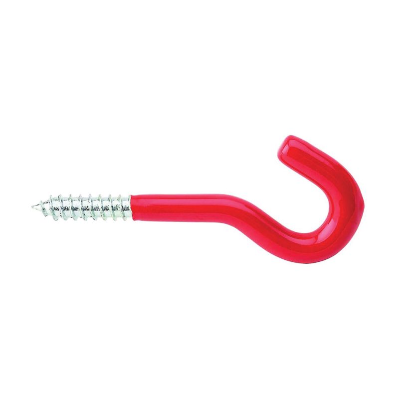 National Hardware 2211BC N271-014 Storage Screw Hook, 50 lb, 11/16 in Opening, Steel, Red Red