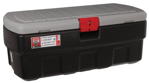 Rubbermaid ActionPacker RMAP080000 Storage Box, Plastic, Black, 19