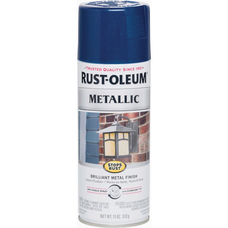 Rust-Oleum Stops Rust Metallic Spray Paint 11 Oz., Cobalt Blue