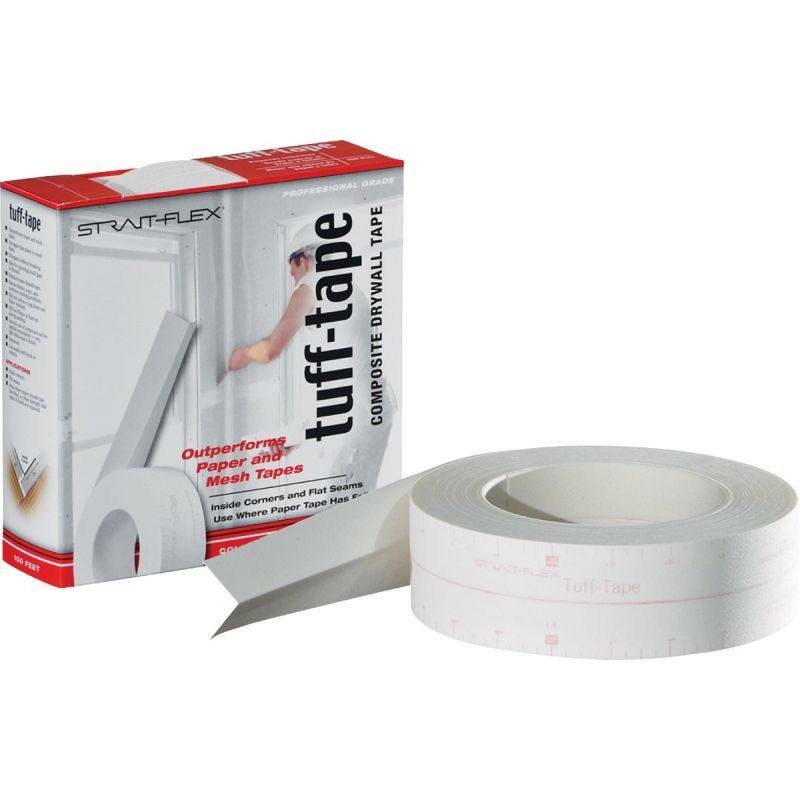 Strait Flex Tuff Tape Drywall White - How To Repair Outside Corner Drywall Tape
