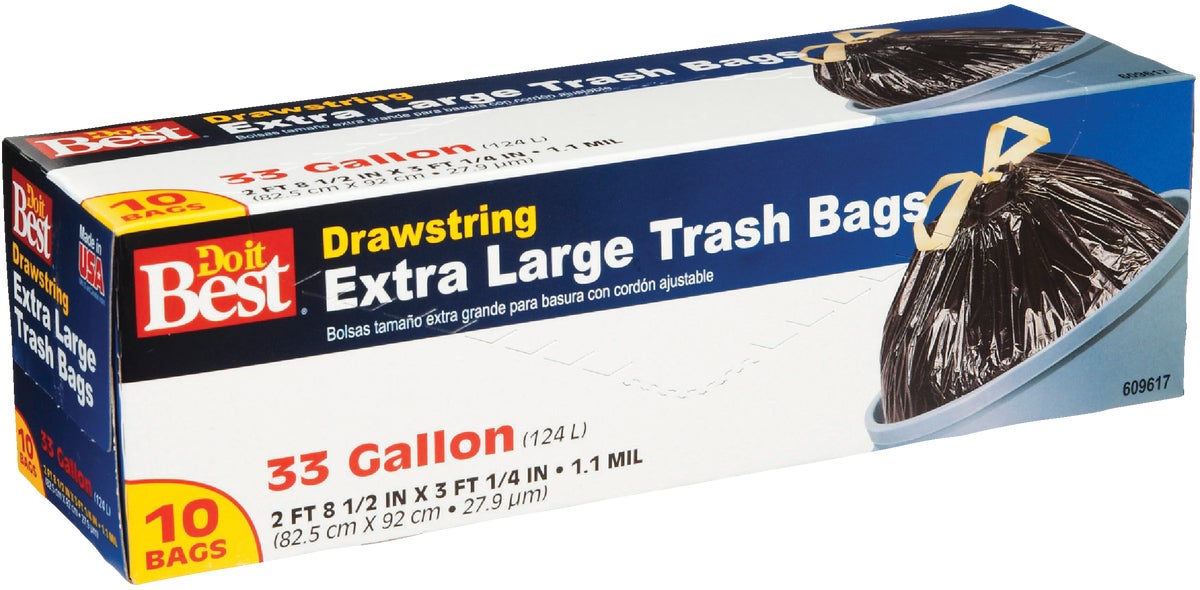Do it Best 33 Gal. Extra Large Black Trash Bag (40-Count)