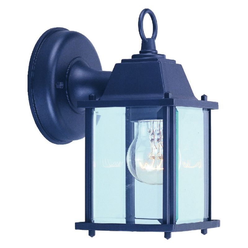 Boston Harbor AL1037-53L Outdoor Wall Lantern, 120 V, 60 W, A19 or CFL Lamp, Aluminum Fixture, Black Black